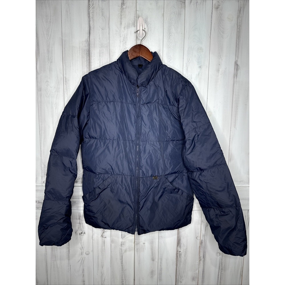 Vintage Woolrich Puffer Jacket Coat Mens Goose Down Full Zip  Blue Medium Winter